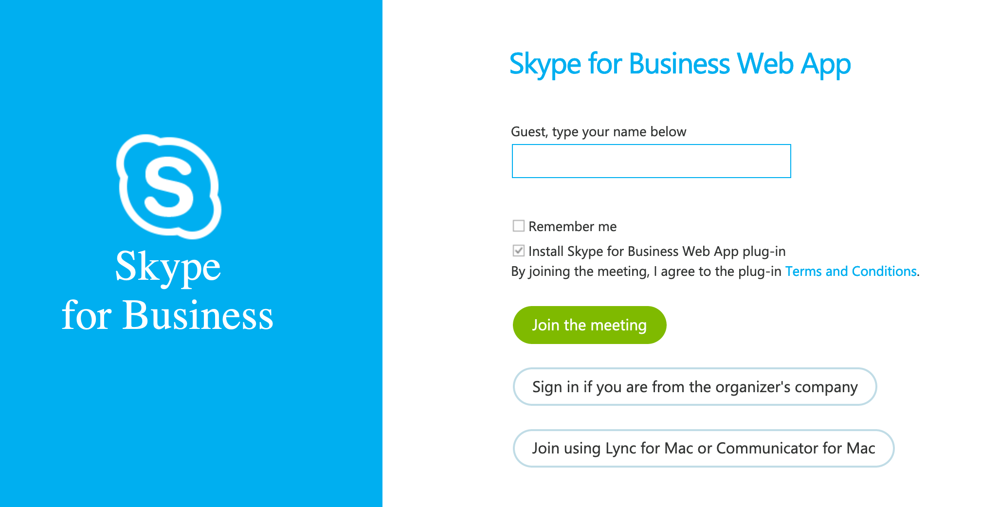 skype for business mac logout